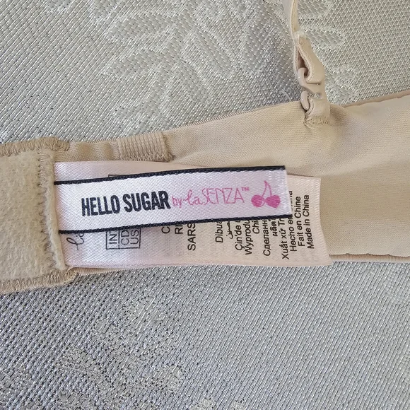 La SENZA Hello Sugar Push Up Bra Double-Strap Underwire Plunge Bra Nude Sz 34C - Picture 9 of 12